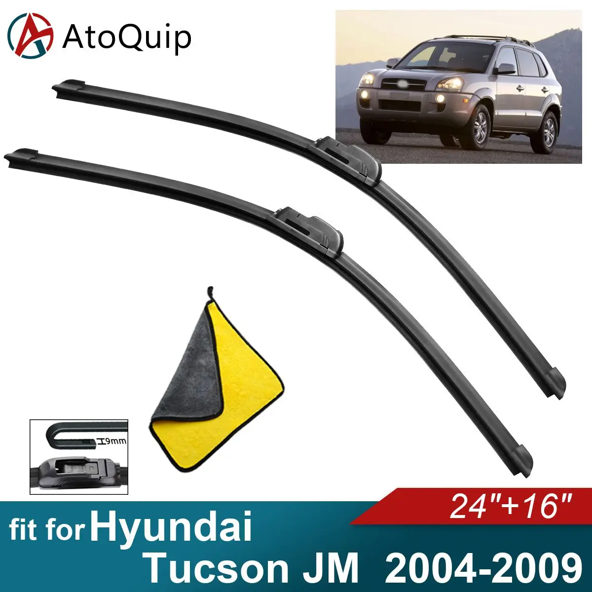 

Car Windshield Wiper Blades Fit For Hyundai Tucson JM Wiper Blades Soft Rubber Auto Front Windscreen