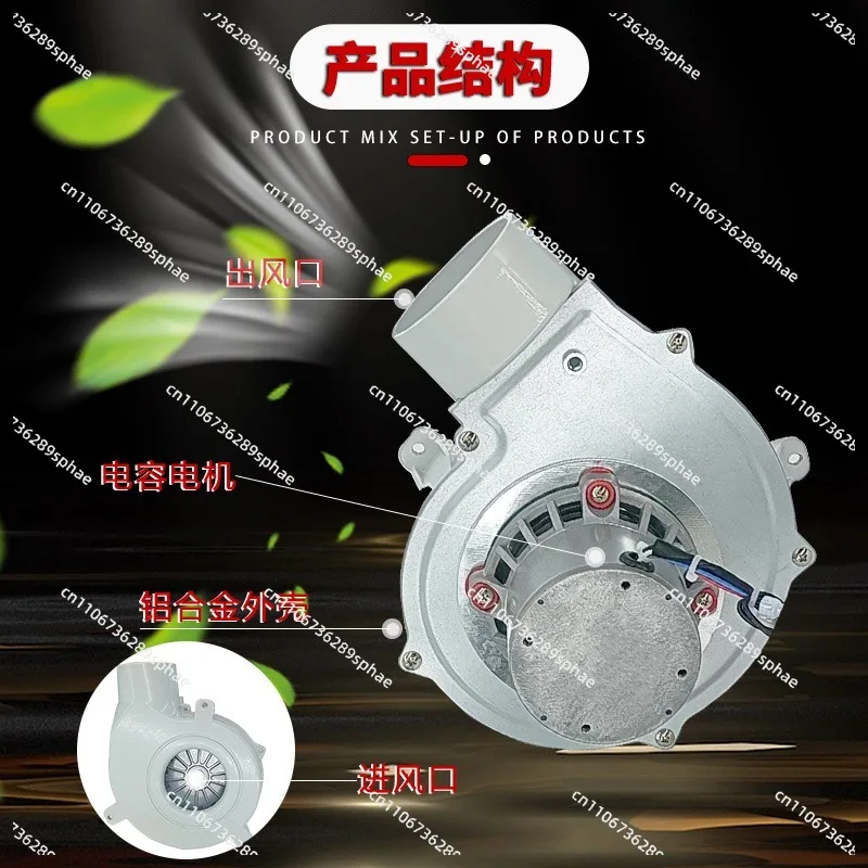 Biomass pellet stove induced draft fan Small silent blue charcoal fireplace Coffee baking Smoke exhaust Centrifugal exhaust