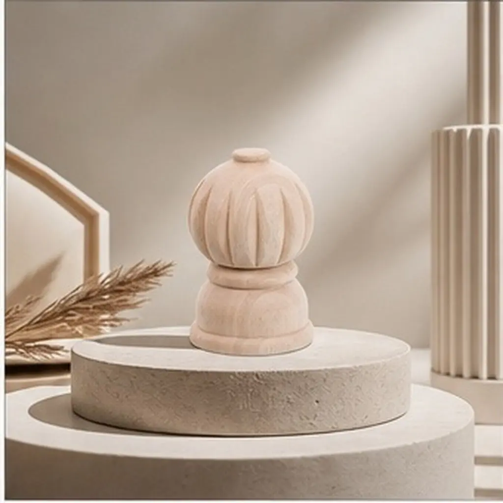 Wooden Baluster Spindles Pumpkin Design Unpainted Decorative Wood Craft Stair Post DIY Handrail Furniture Woodworking Decoration