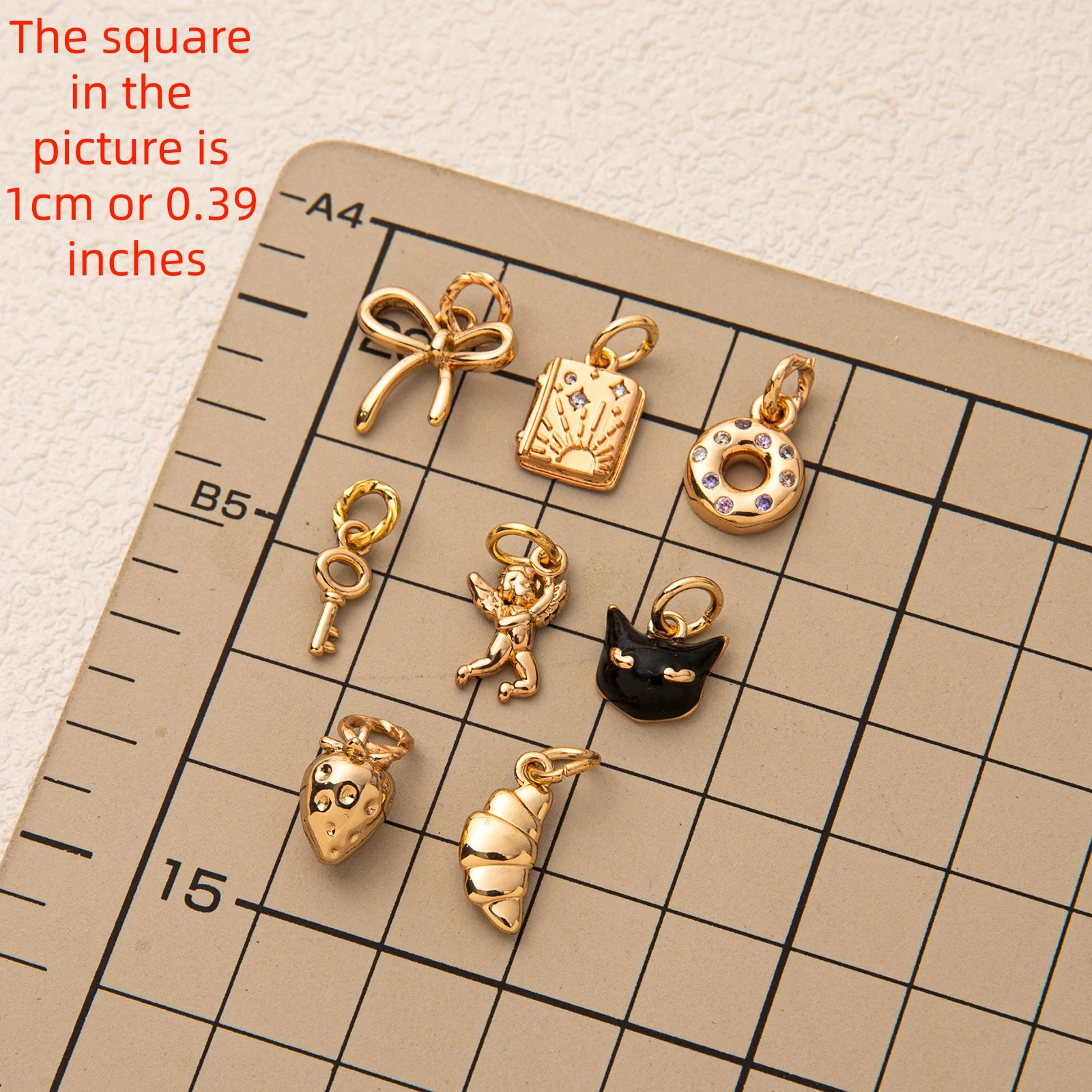 

INS style design simple and personalized popular sun strawberry black cat DIY pendant charms jewelry making