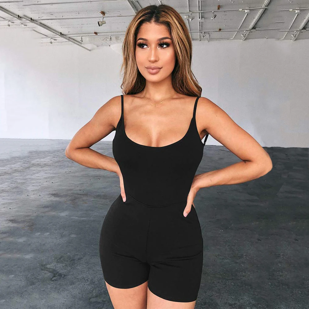 Trang Phục Catsuit Thường Ngày Rompers Bodysuit Quần Short Playsuit Câu Lạc Bộ Hở Lưng Bodycon Quần Femme Jumpsuit Nữ Quần Áo