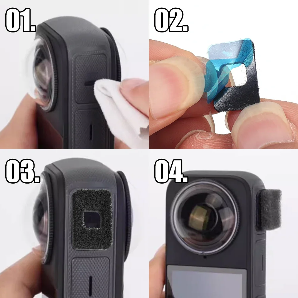 12PCS Noise-Reducing Windproof Cotton For Insta360 X4 Camera Microphone Wind Muff Outdoor Action Video Windshield Sponge