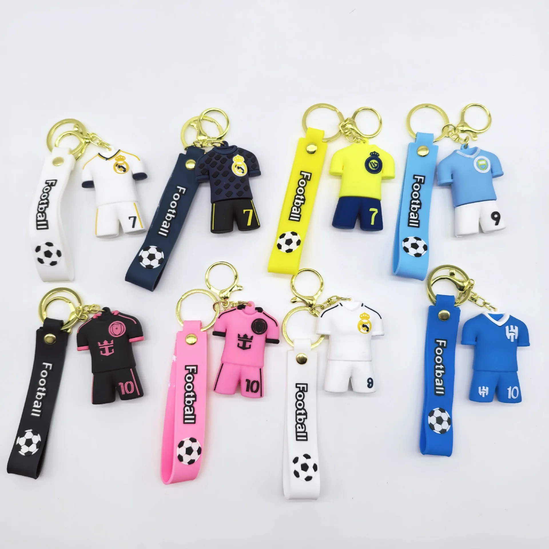 

New Creative Real Madrid Shirt Series Keychain Bag Car Accessories Gift Wholesale Kawaii Cute Personalized Gifts Y2k Fashion