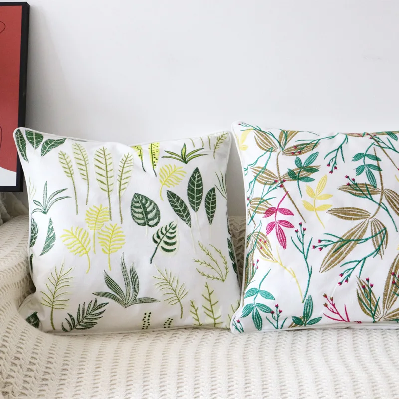 

Modern Simple Embroidered Pillowcase, Sofa Cushion Cover, Nordic Style, Home Decor, New