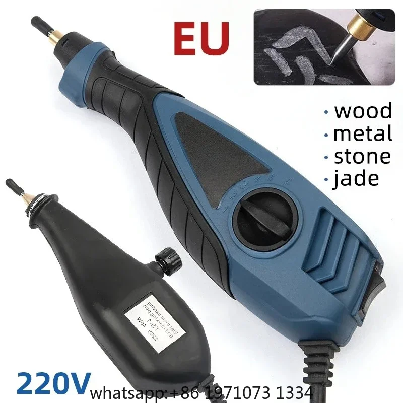 EU 220V Electric Engraver Jewelry Carving Pen Lettering Pen for Plotter Machine Wood Small Metal Woodmaking Depth Carving Tool