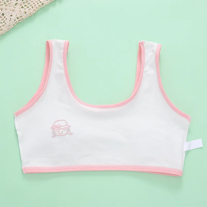Girls' Underwear Camisole Vest Developmental Period Girls' Pure Cotton Elementary School Students Wearing Children's Bras Inside