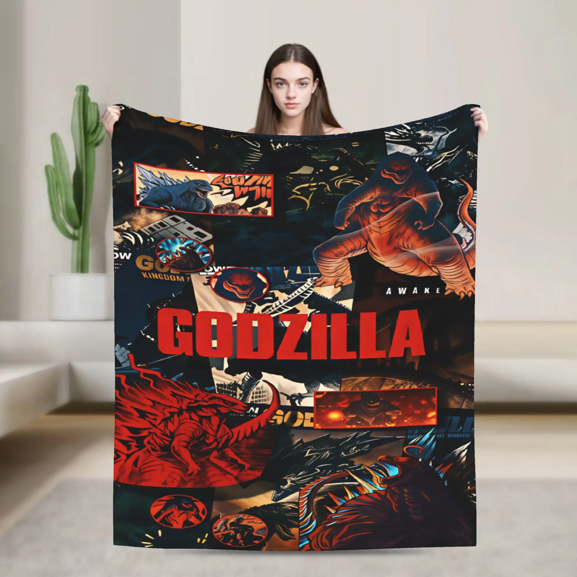 Soft Warm Blankets Decorative G-Godzillas  Bedding Throws  Flannel Bedspread For Home Decor Fashion Sofa Bed Cover