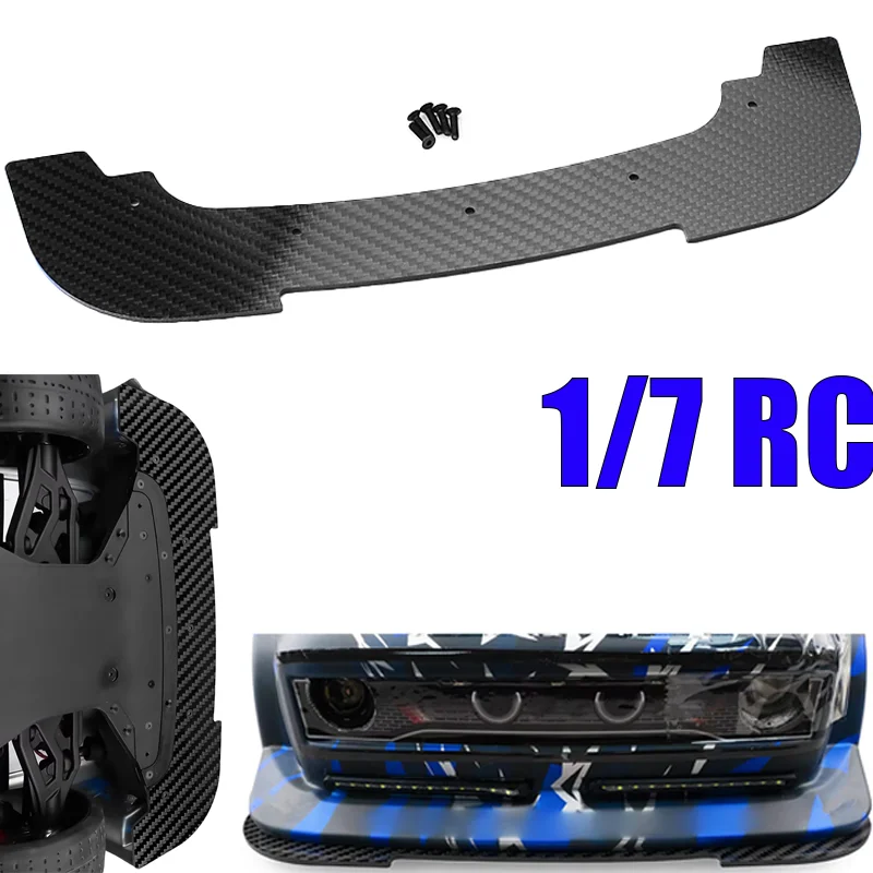 1pcs Black Carbon Brazing Front Shovel for 1/7 ARRMA FELONY 6S INFRACTION 6S BLX V2 LIMITLESS F1 6S BLX Car Truck
