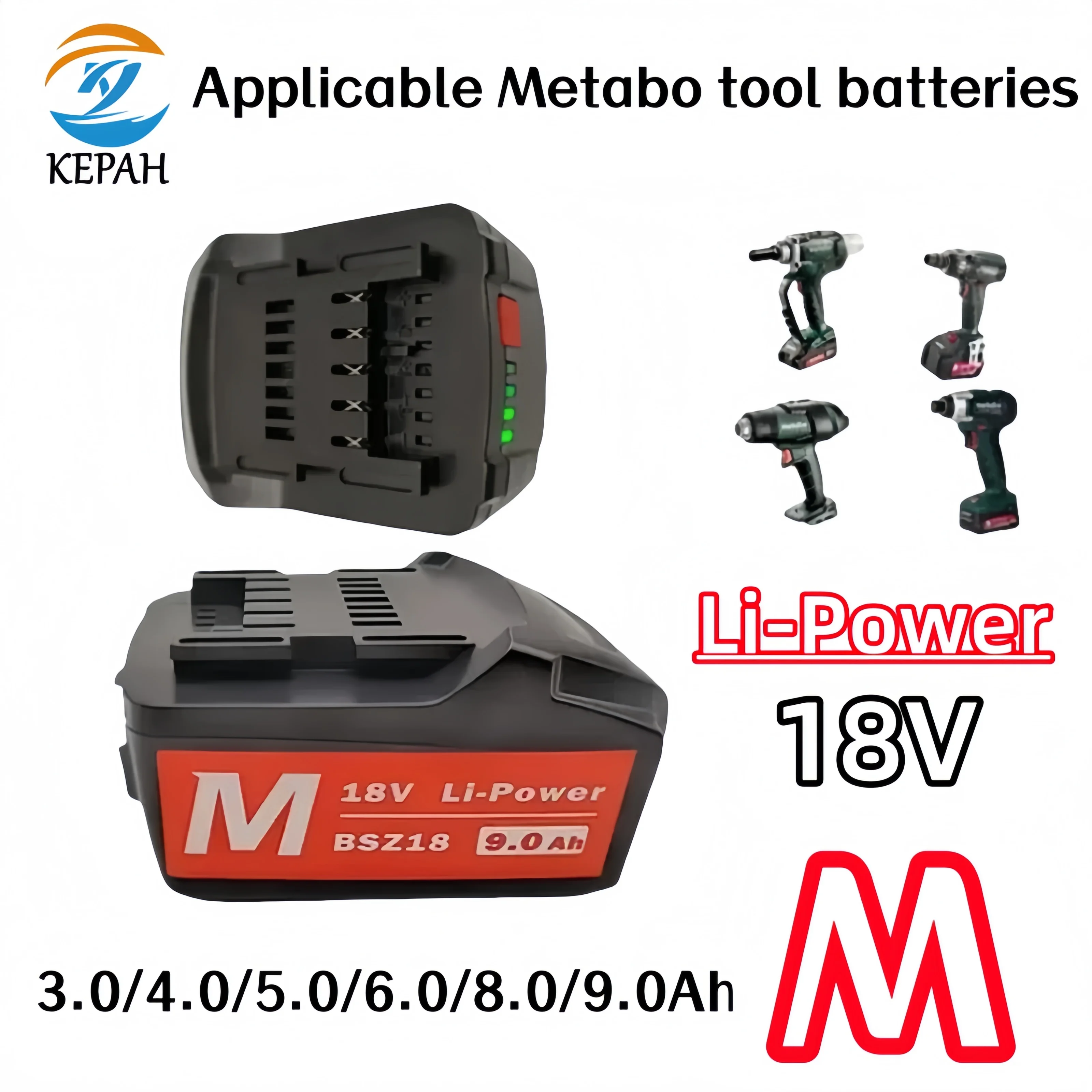 

18V Lithium Battery | Fits Metabo BSZ 18 LTX/SSW 18 LTX, 21700 Cells, 5C Discharge, with Overheat Protection