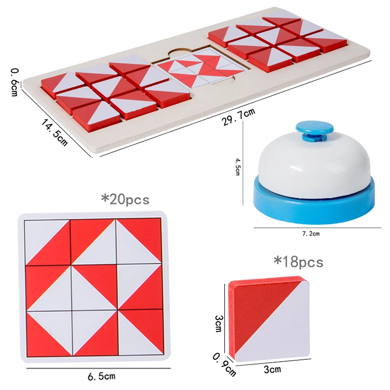 나무로 되는 2인용 배틀 블록 집중력 및 논리 훈련 대화형 보드 게임 퍼즐 공간 3차원