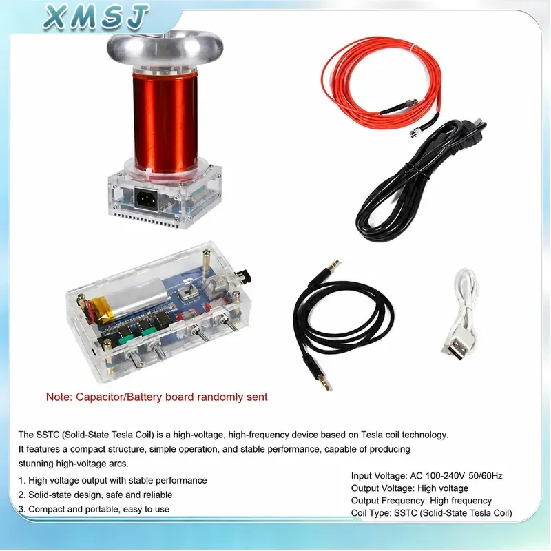 250W High Frequency Generator DIY Finished Coil Music Ignition Lightning Model 20cm Arc Length AC110-240V SSTC