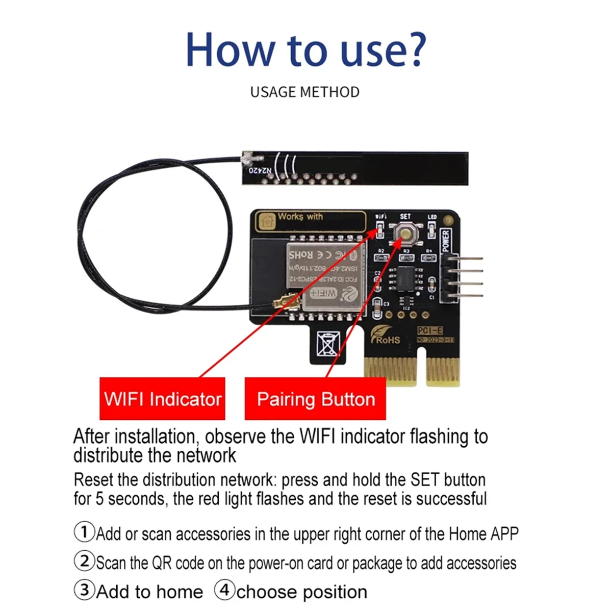 

A46U Computer Remote Switch Wifi Smart PC Start Boot Card Startup Card Telecommuting Work with for Apple Homekit APP SIRI