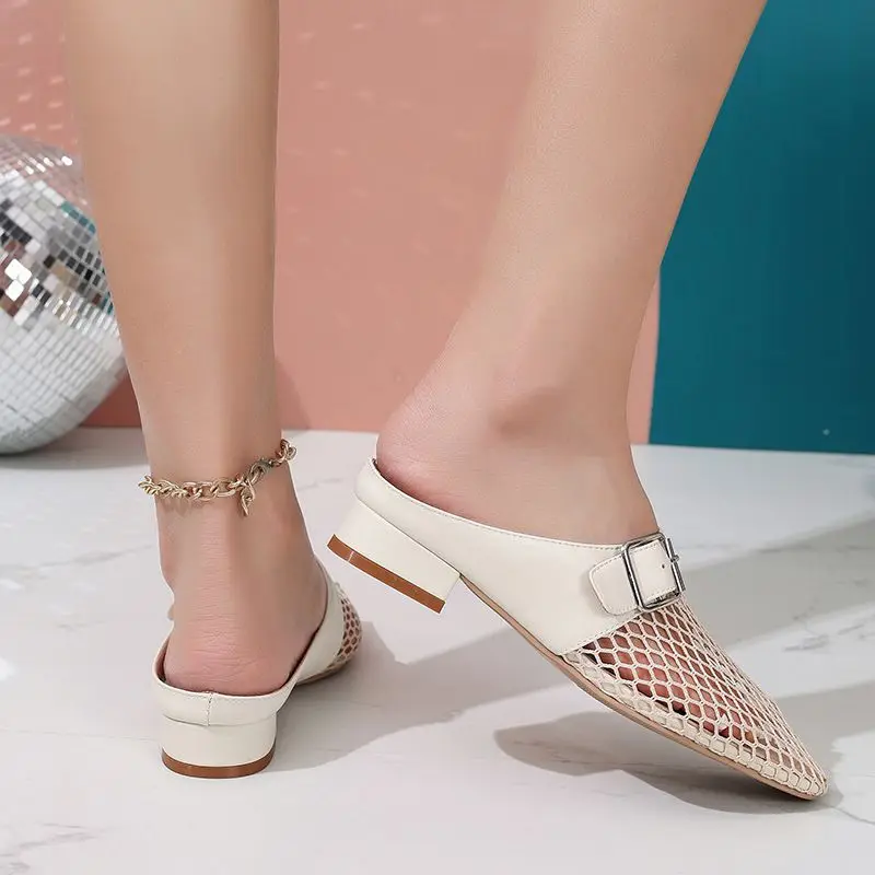 

Girseaby 2025, новый дизайн, женские сандалии без шнуровки, сабо, дышащая сетчатая пряжка на ремне, большой размер 43, 44, 45, мягкая повседневная обувь для отдыха