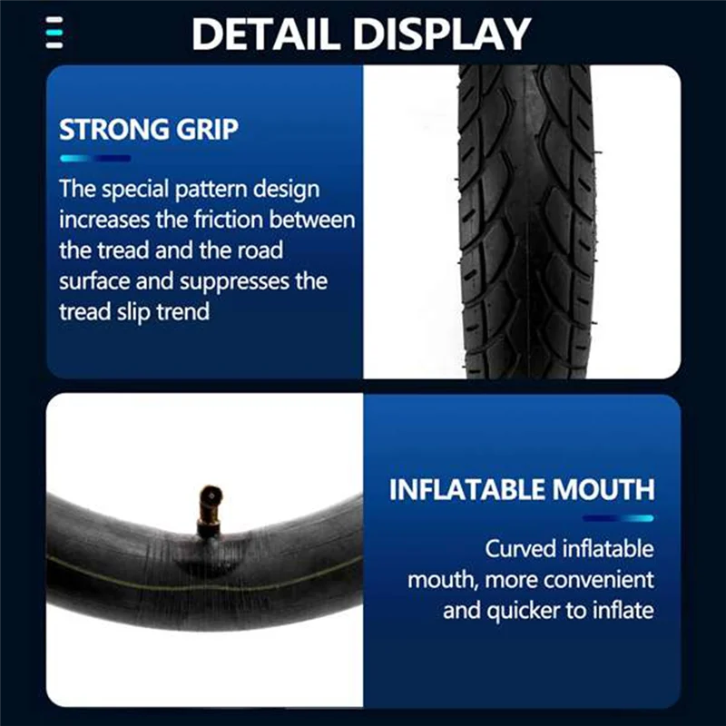 2 Set 12 1/2x2 1/4 Battery Car Tire 57-203 Electric Wheelchair Inner and Outer Tire 62-203 Pneumatic Tire