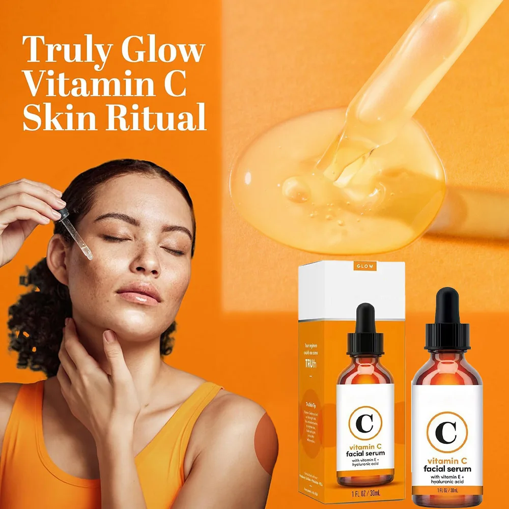 

TruSkin Vitamin C E Hyaluronic Acid Serum for Face - Anti Aging Brightening Serum for Dark Spots, Tone, Fine Lines & Wrinkles