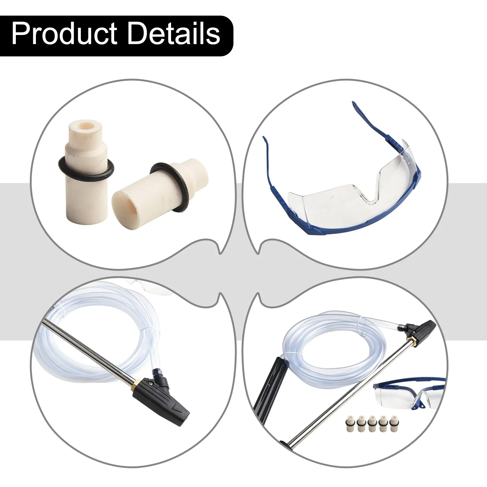 Ceramic Nozzles Kit Blaster Kit 1 Set 300 Cm Replacement For Karcher Series Stainless Steel For Sand Wet Blaster