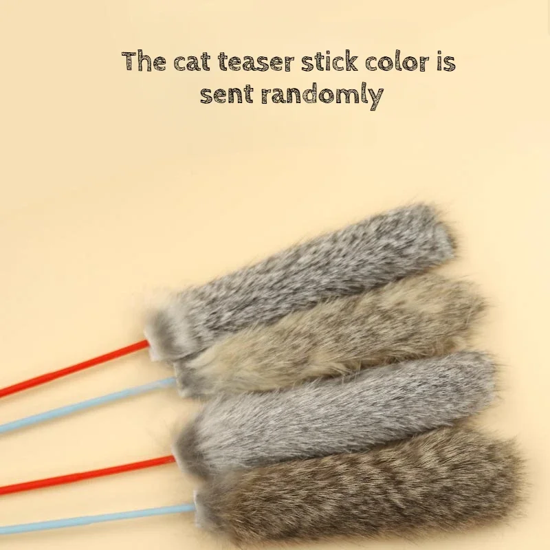 Bâton à Pompon En Fausse Fourrure De Lapin Pour Animal De Compagnie, Taquineries De Jouets Pour Chats, Phéromones Pour Chat