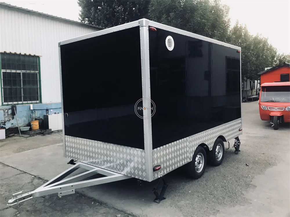 

Concession Customized Truck Fast Food Kiosk Ice Cream Coffee Street Food Trailer Fully Equipment Cart For Sale