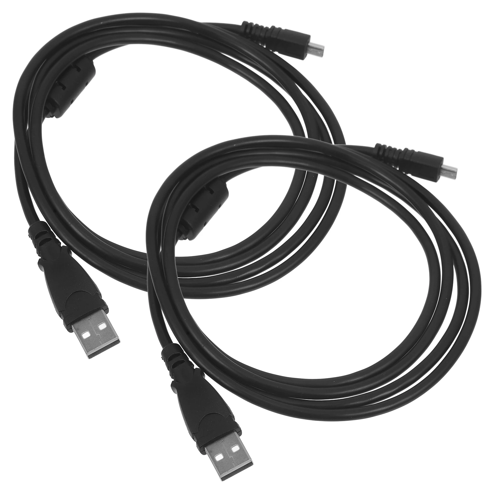 

2 Pcs 8P Magnetic Ring 1.5M Mini USB Cable Camera Charging Cords Phone Accessory Black Gaming Console Wires