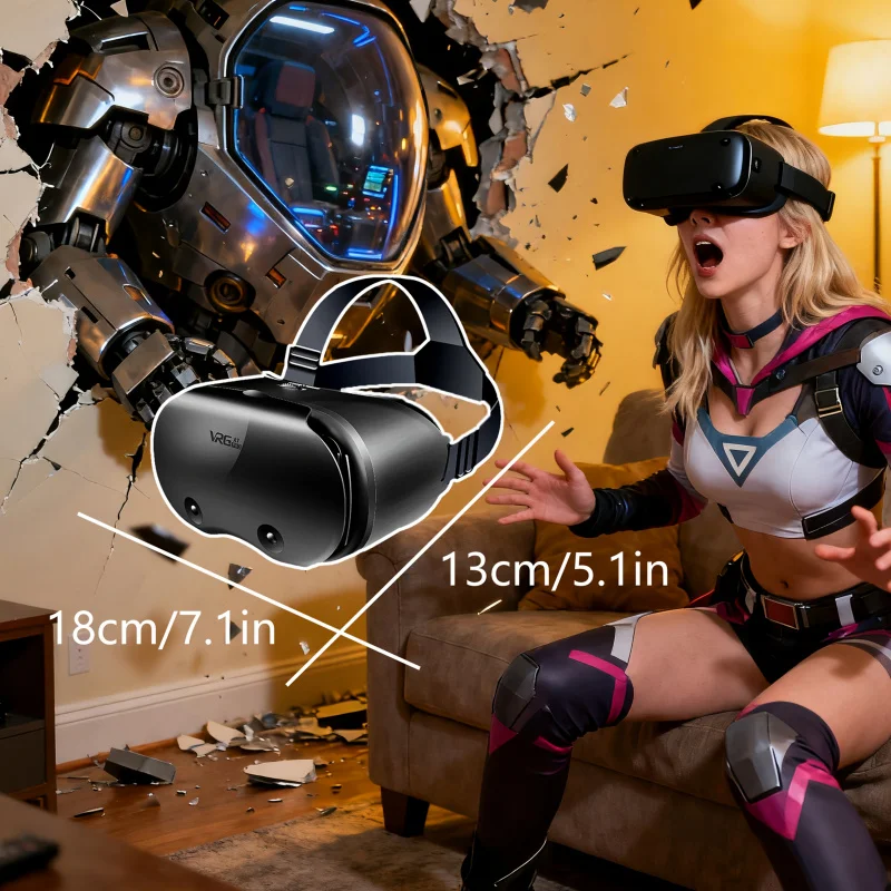 تصميم مريح جديد للنظارات الافتراضية مع معدل تحديث 4K للهاتف المحمول VR Head Display Video Game VRR Box VR Game Virtual Game #1