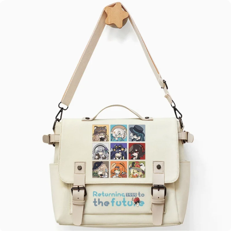 Anime Reverse:1999 bolso escolar con decoración de cinturón, bolso de mensajero para estudiantes adolescentes, moda de ocio