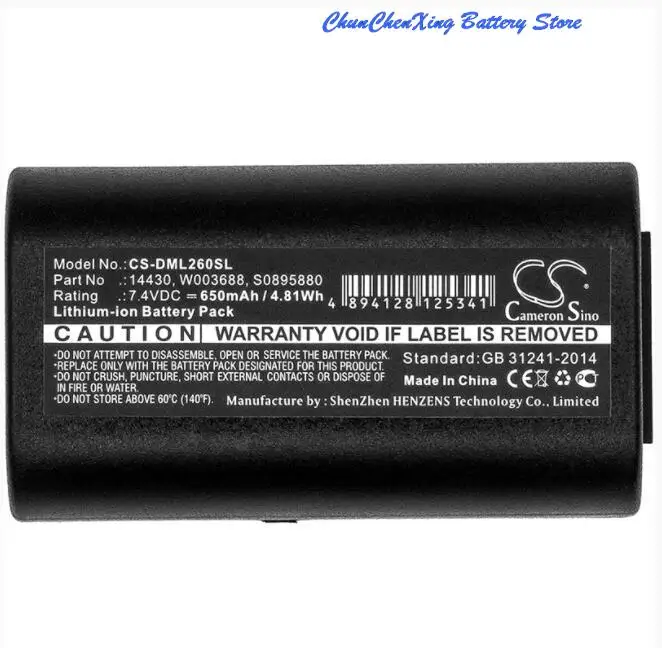 Cameron Sino 650mAh battery for DYMO 260P,280,PnP,LabelManager 260,LabelManager 280,LabelManager 260P, For 3M PL200