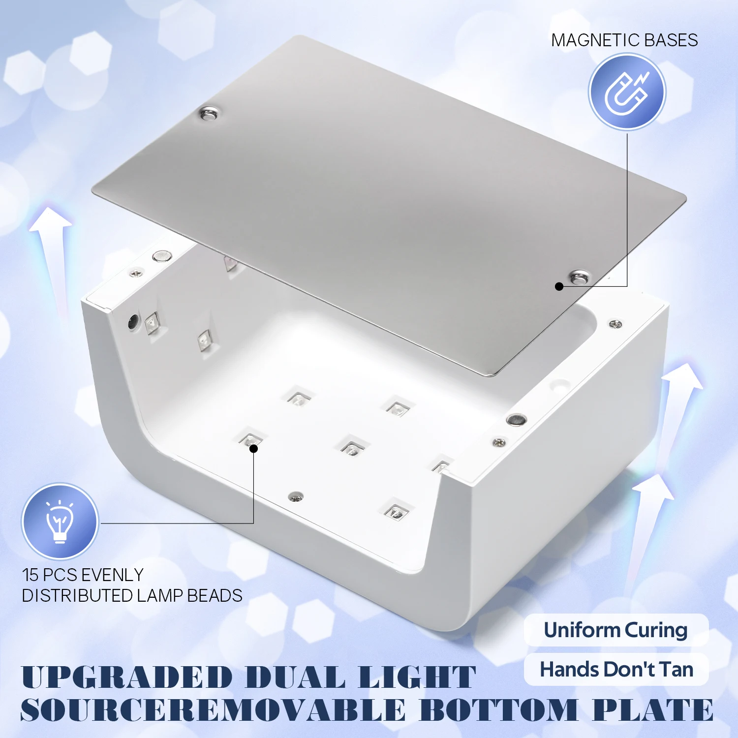 เครื่องมือทําเล็บ เครื่องเป่าเล็บ UVLED โคมไฟเล็บเครื่องเป่าเล็บสําหรับเล็บเจลบ่มด้วยเซ็นเซอร์อัจฉริยะทําเล็บมือเล็บเท้าเครื่องมือ