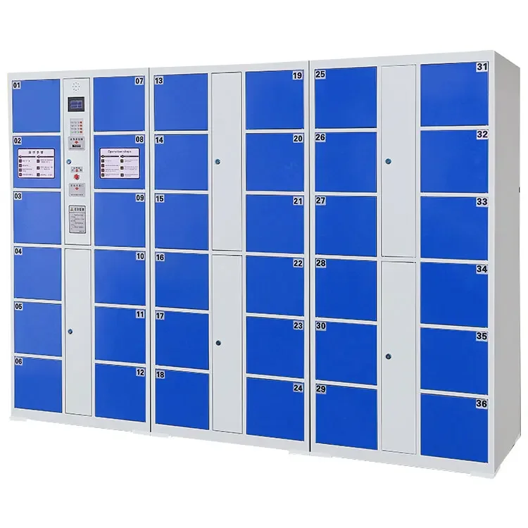 

36 door Multi Door Smart Locker System Luggage Cabinet Electronic Bar Code Lockers for Supermarket