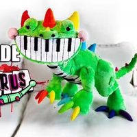 New Poppyed Pianosaurus  Cartoon Plush Doll Anime Nightmare Game Plushie Stuffed Pillow Doll  Kids Birthday Gift Ornament Toy