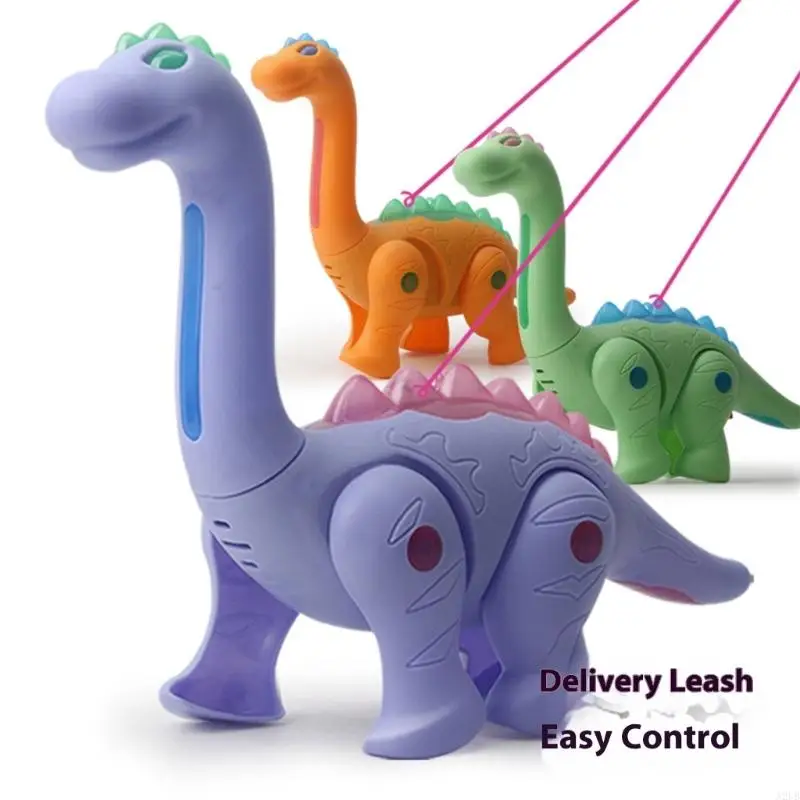 لعبة الديناصور الكهربائية التفاعلية مع ضوء الموسيقى، وظيفة المشي الواقعية، لعبة تعلم الزحف الآمنة للأطفال الصغار A2UB #5