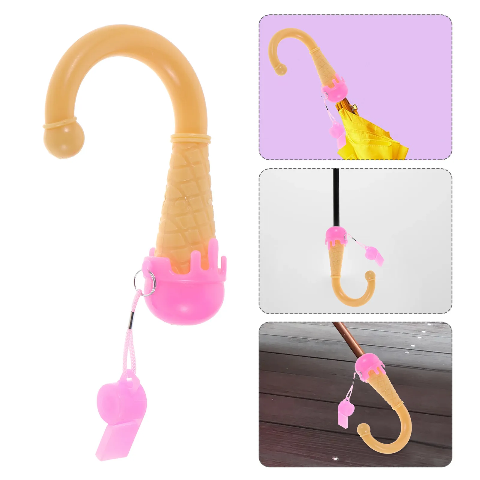 

Сменная ручка-зонт для детского зонта: цветная, изогнутая, с нескользящим покрытием, декоративный аксессуар для детской одежды от дождя