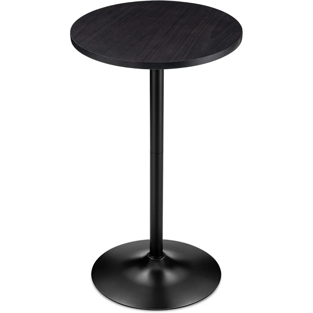 

Угольно-серый ореховый круглый барный стол с металлическими ножками, высота 39,5, деревянная столешница для использования в пабе