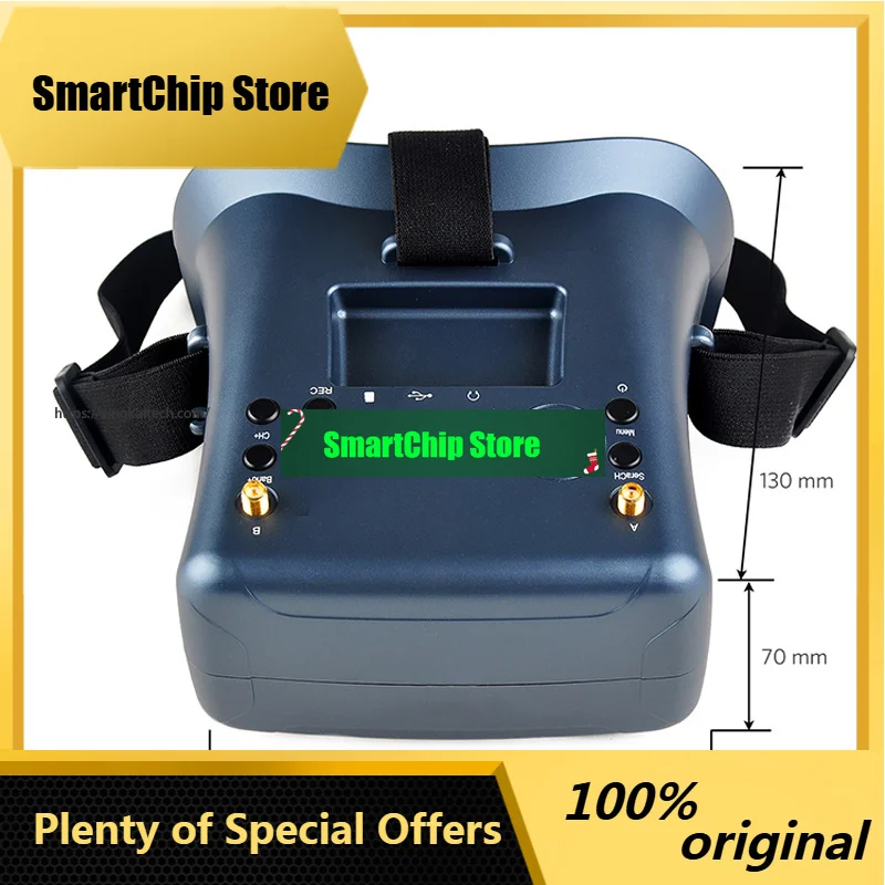 SmCp5.8G FPV Goggles LS-008D 4.3 Inch 40CH Support DVR Dual Antenna Built-in Battery 480*272 LS008D Helmet For RC Racing Drone