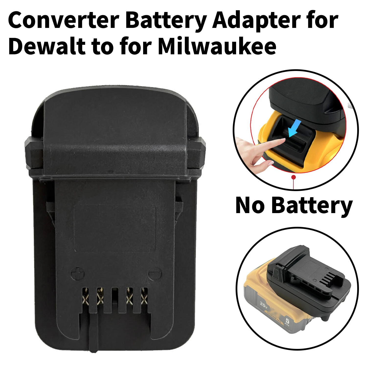 

Battery Converter Adapter Convert for Dewalt 18 V Li-ion Battery to for Milwaukee 18 V Li-ion Battery Electric Power Tool