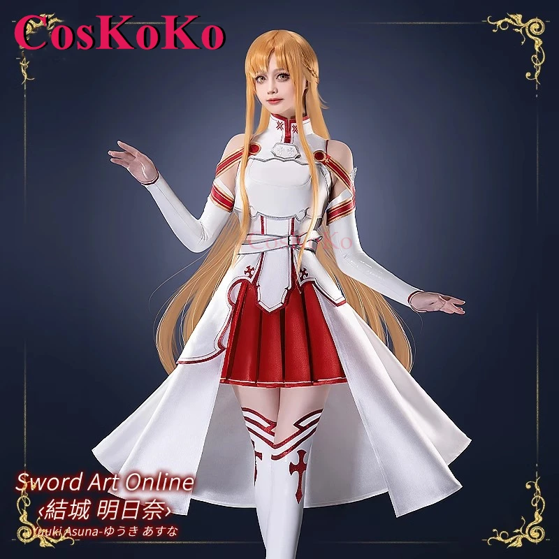 CosKoKo Yuuki Asuna Cosplay Costume, Anime Sword Art Online, Doux, Élégant, Uniforme, Ensemble Complet, ixd'Halloween, Vêtements Py Play, Nouveau