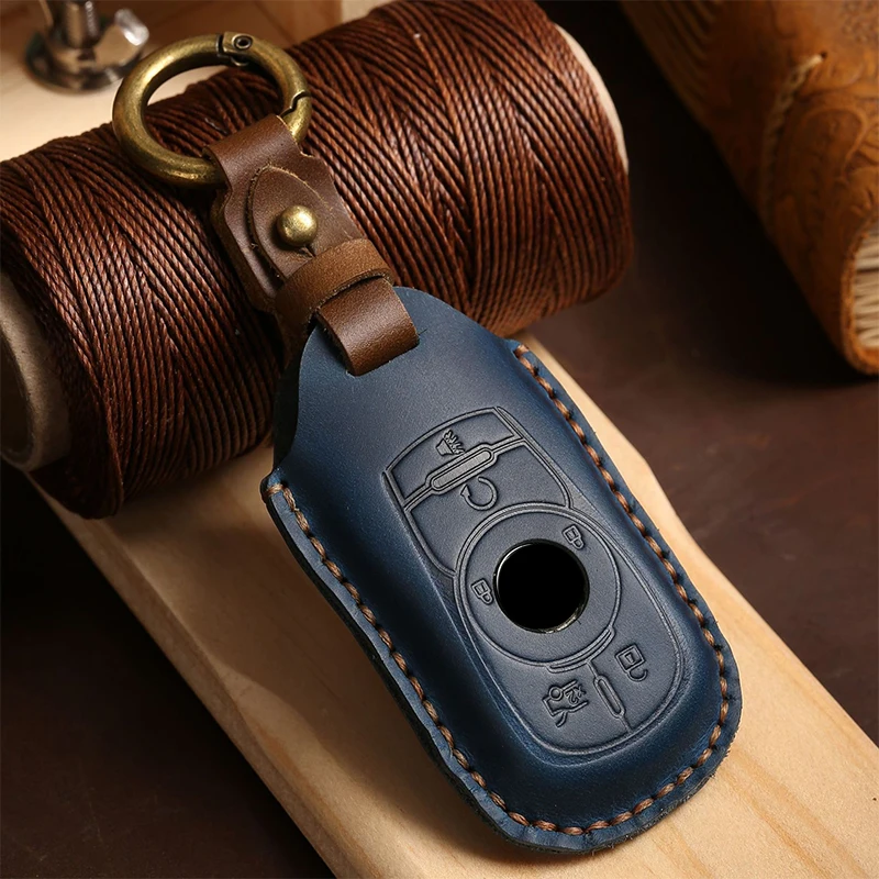 Leather Car Key Cover Bag Case Shell for Buick Encore Envision Excelle Lacrosse Regal Verano GX GL6