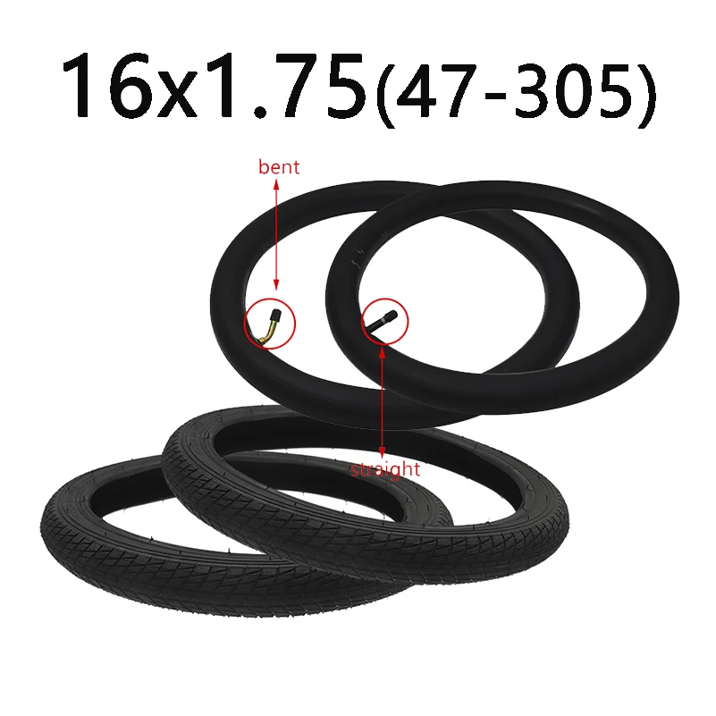 

16 Inch Bicycle Tire 16x1.75(47-305) New Design Size, Parts inner outer tire