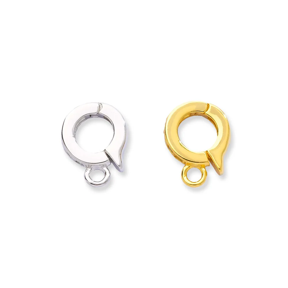S925 Gold Plated Universal Clasp for Pearl Necklace & Bracelet Multi-Function End Clasp with Pendant Loop