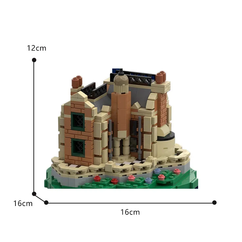 MOC- 123859   Horror mansão villa modelo arquitetônico halloween casa assombrada castelo bloco de construção conjunto diy crianças quebra-cabeça brinquedos presente