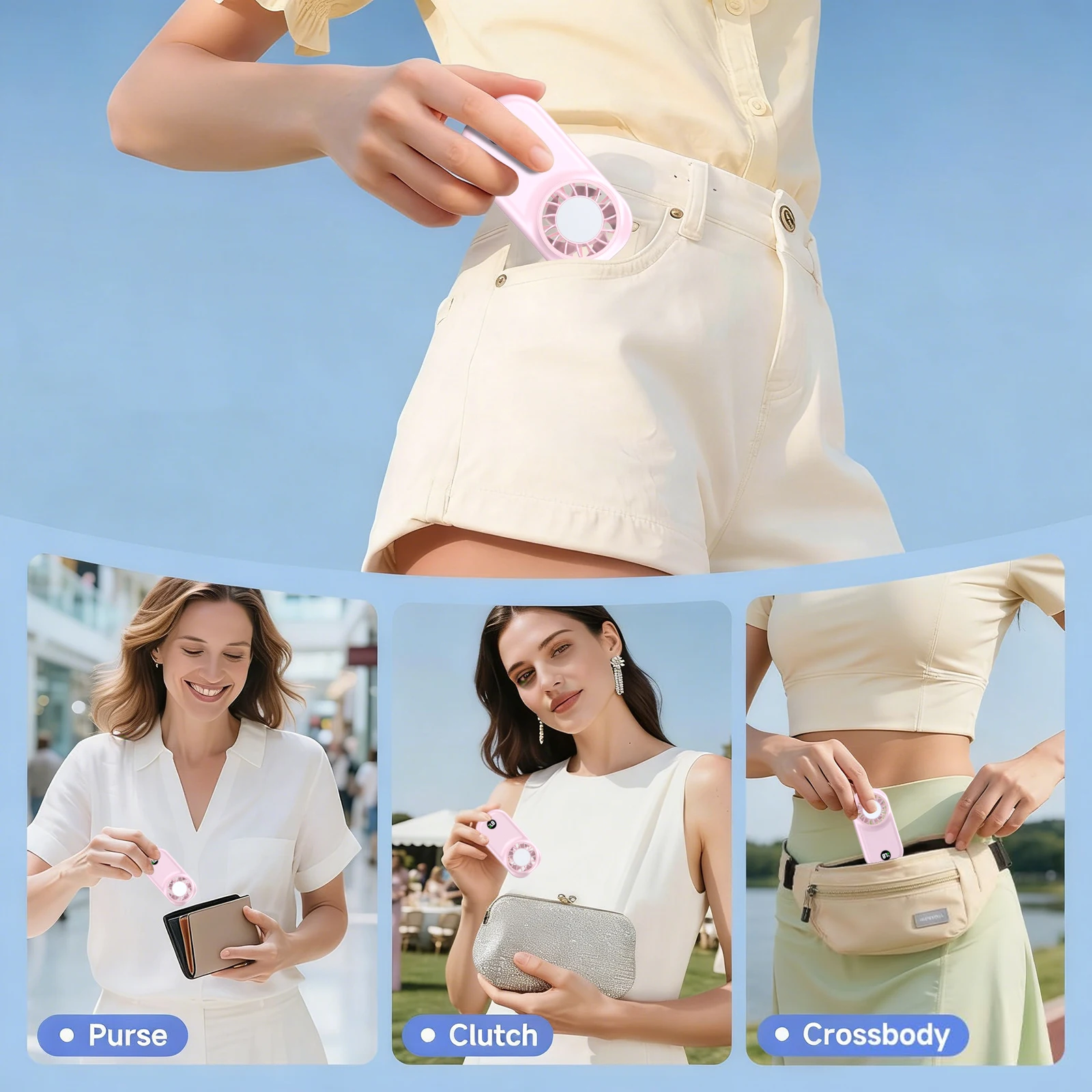 Mini Portable Handheld Fan Usb Rechargeable Personal Desk Fan_voghion.com