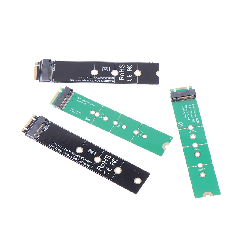M.2 SATA/NVME PCI-E Protocol SSD Adapter Board Expansion Card B KEY/M KEY Interface Extension Card Gold Finger Test Protect Card