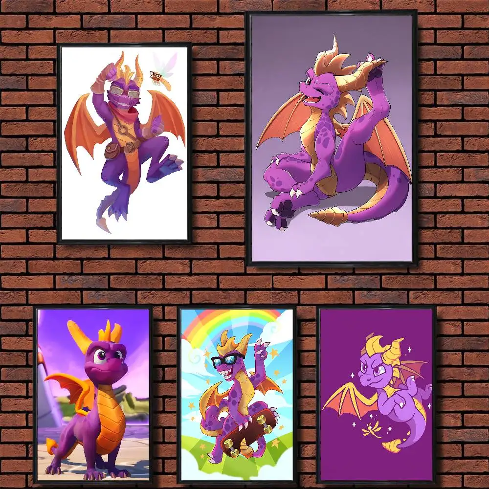 

game Spyro the Dragon Sparx Poster HD Art Wall Waterproof Home Living Room Bedroom Bar Aesthetic Decoration