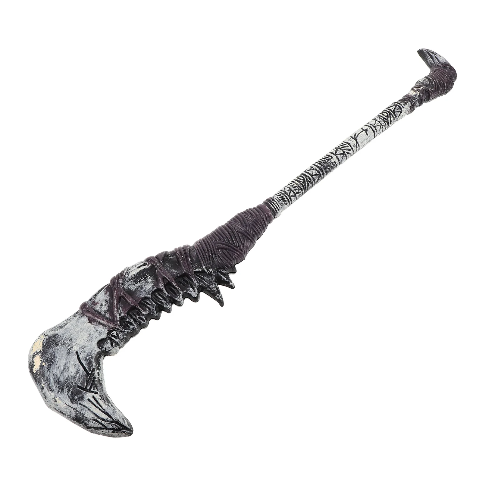 

Grim Reaper Scythe Jagged Plastic Scythe Prop Halloween Cosplay Costume Accessory Realistic Lightweight Halloween Party Prop
