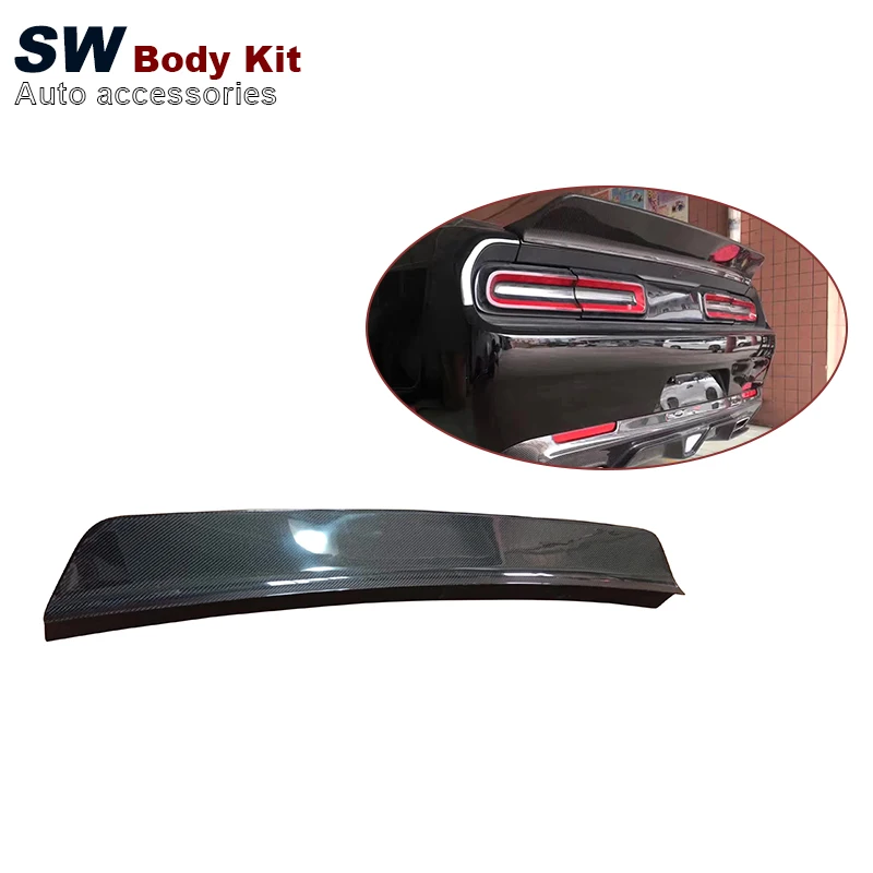 High Quality Carbon Fiber Rear Spoiler for Dodge Challenger SRT Rear Trunk Spoiler Lip Guide Wing Lip Rear Wing Body Kit