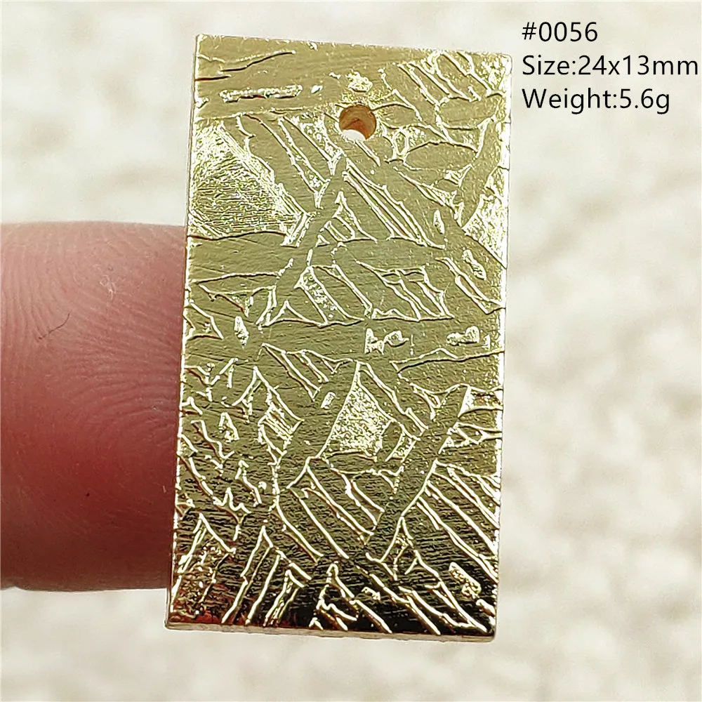 

Natural Gibeon Iron Meteorite Moldavite Rectangle Pendant Rose Gold Gibeon Meteorite Women Men Necklace AAAAA