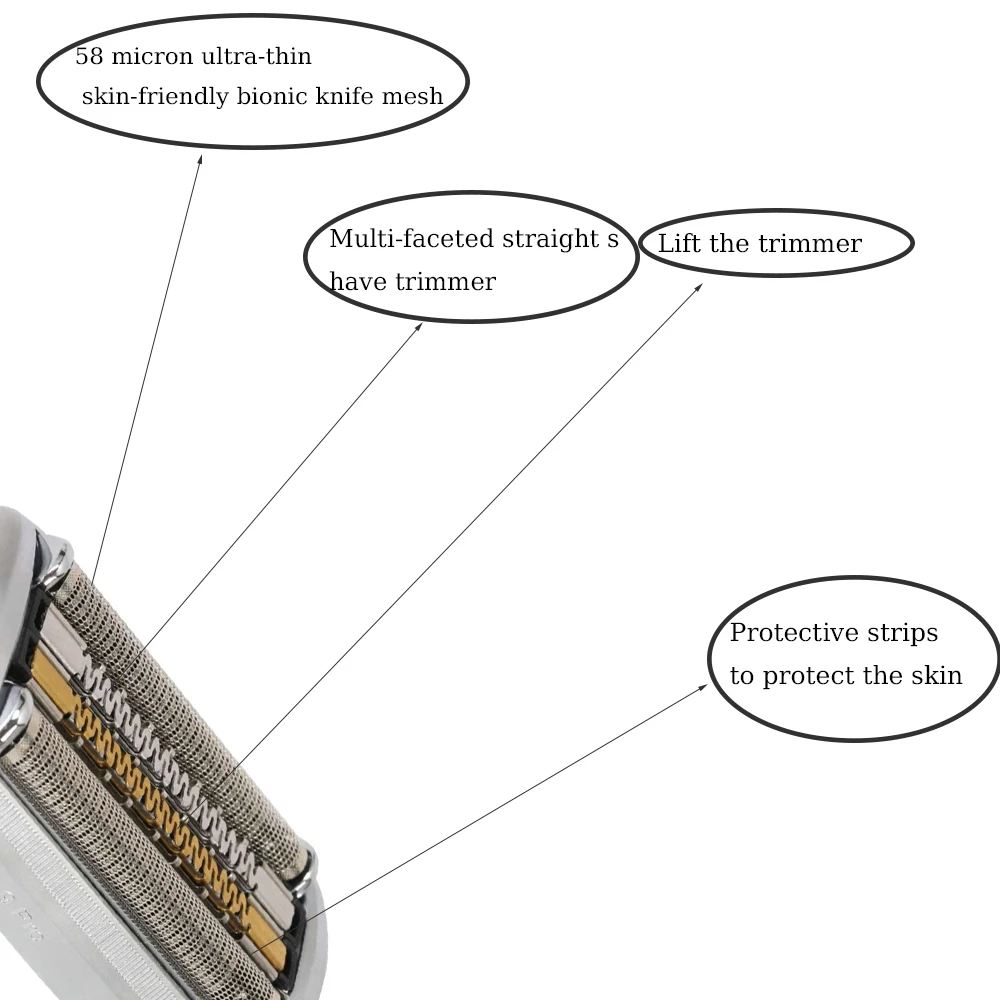 94M Original Knife Mesh Replacement Accessory Is Available for Braun Electric Shaver 9567cc, 9557cc, 9488s, 9488pc, Etc