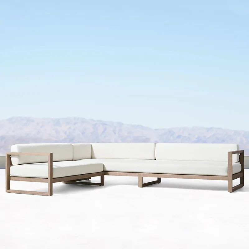 Sofa Set Custom Outdoor Sofa Courtyard Outdoor Balcony Teak Sofa Combination Garden Open-air Bed And Breakfast Outdoor Furniture