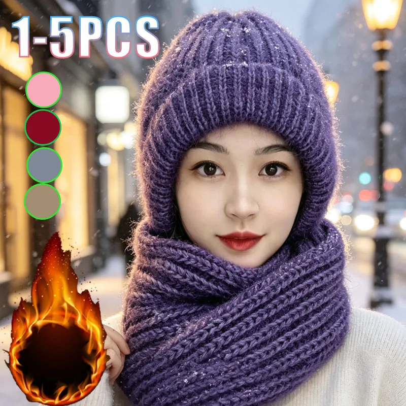 conjunto-de-gorro-e-cachecol-de-inverno-para-mulheres-1-5-pecas-malha-grossa-quente-a-prova-de-vento-aquecedor-de-pescoco-para-esqui-caminhadas-corrida-clima-frio