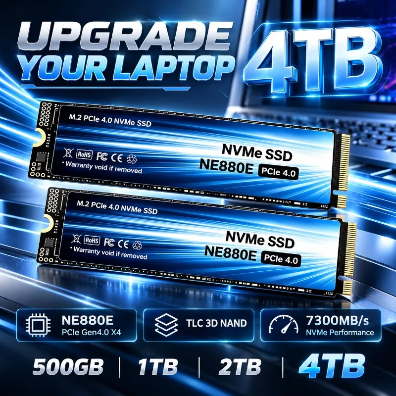 Original M.2 NVMe PCIe 4.0 NE880E SSD 500GB 1TB 2TB 4TB SSD M.2 2242 PCIe Hard Drive Disk Internal Solid State Drive for Laptop