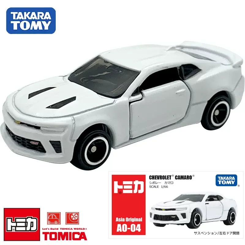 

Genuine Takara Tomy 1/66 Scale Tomica Alloy Car White Chevrolet Camaro Diecast Toys for Boys Vehicle (Car Door Can Be Opened)